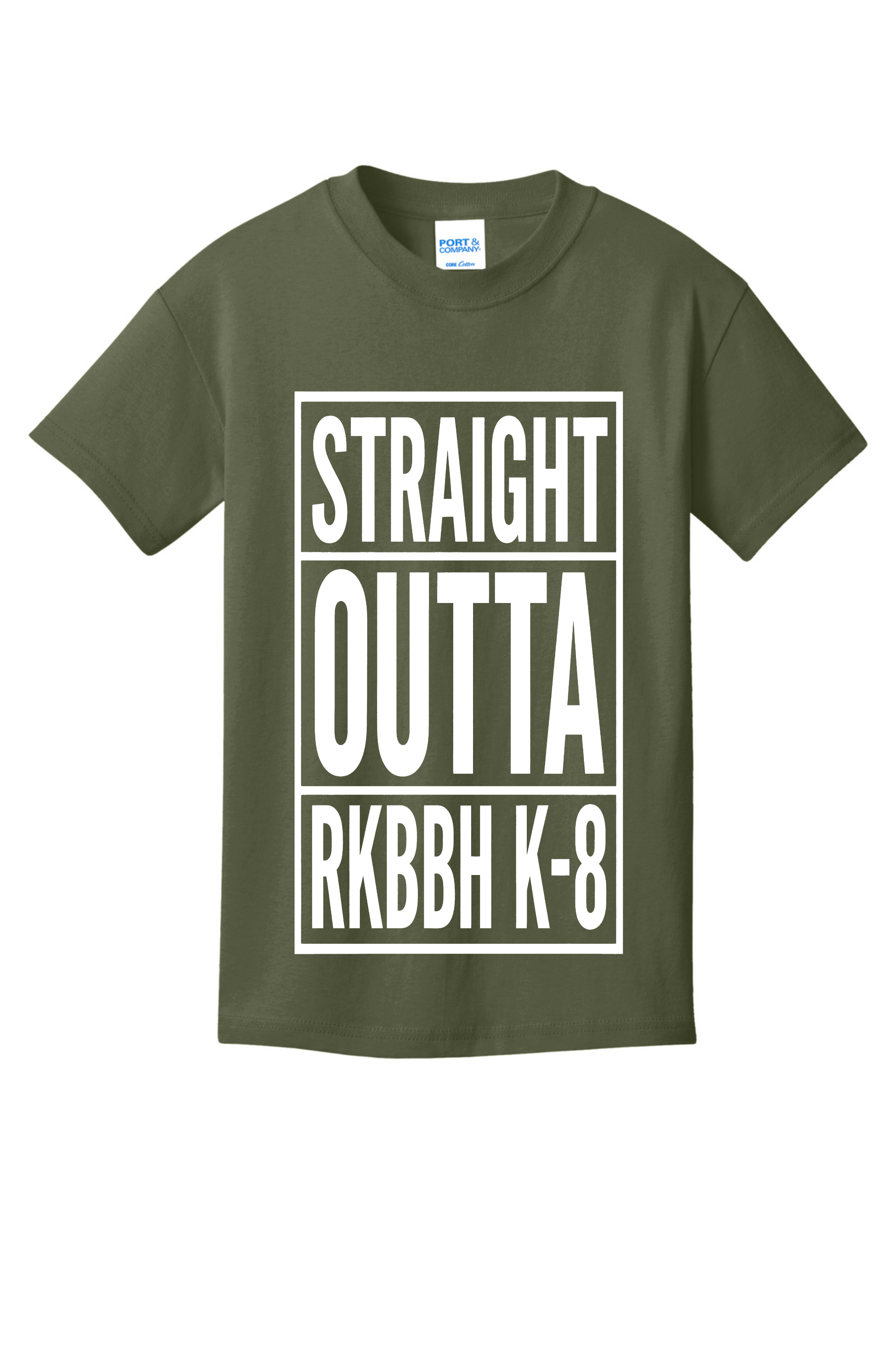 Ruth K. Broad Bay Harbor - STRAIGHT OUTTA RKBBH K-8 - Youth Core Cotton Tee